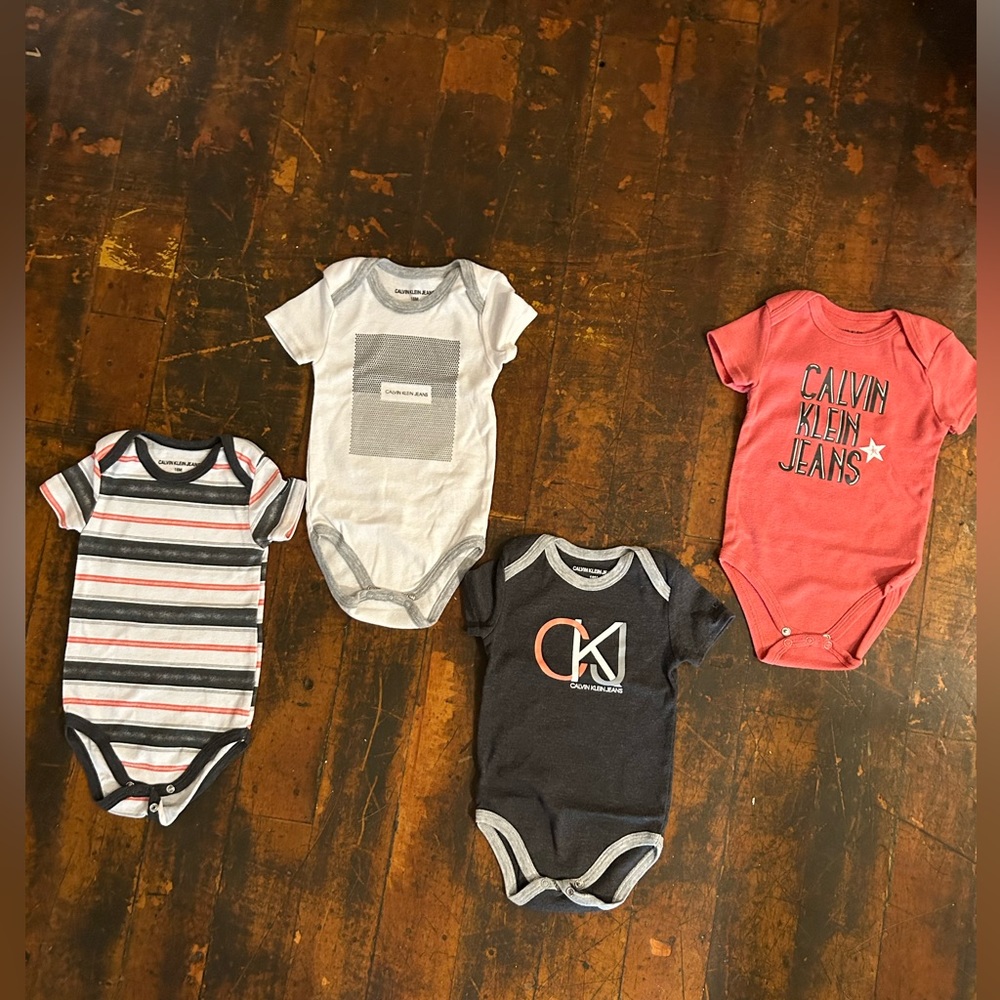 4 pack Calvin Klein onesies 18 month